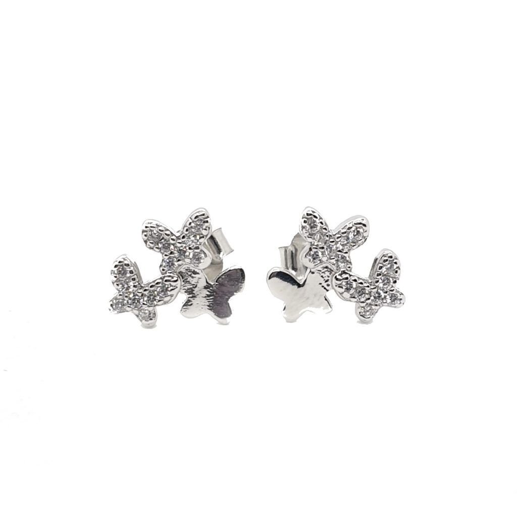 Silver Butterfly Earring for Sale