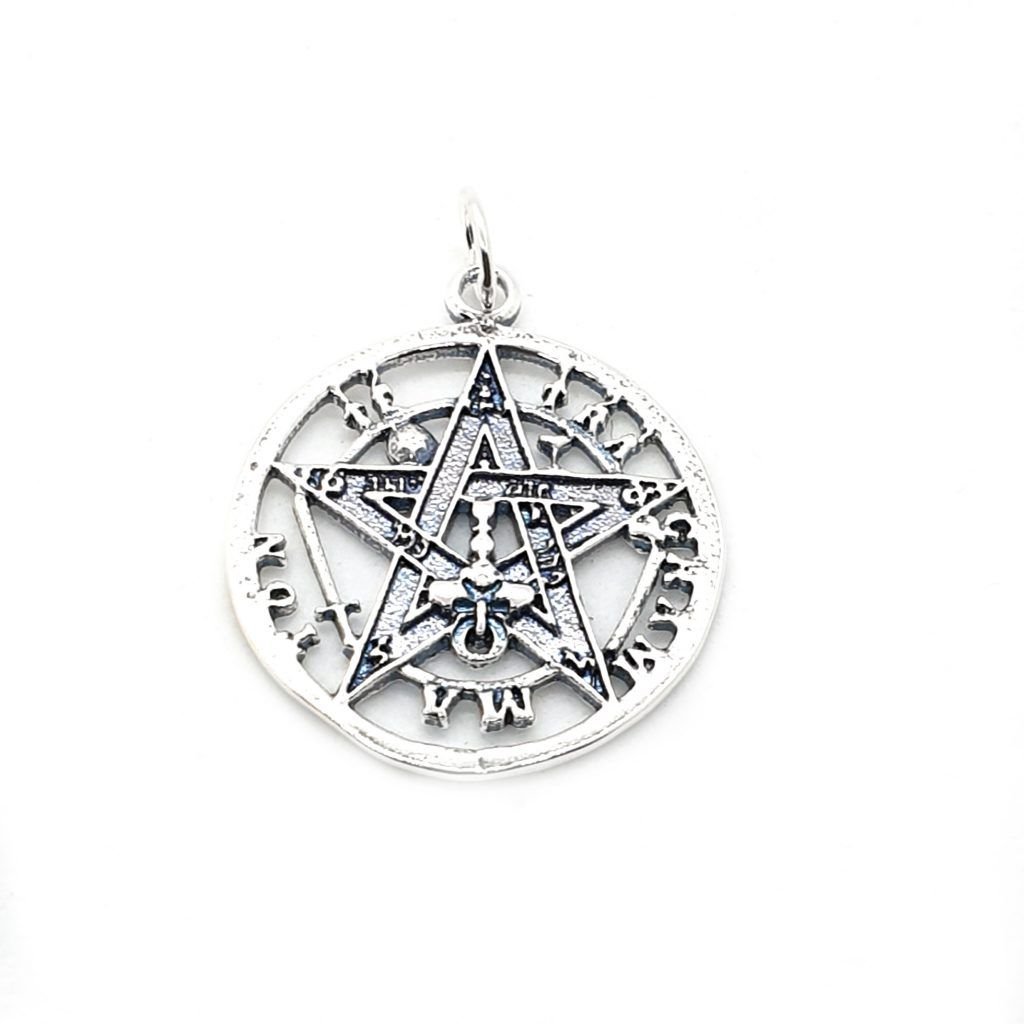 venta de colgante tetragramaton o pentagrama de plata de ley