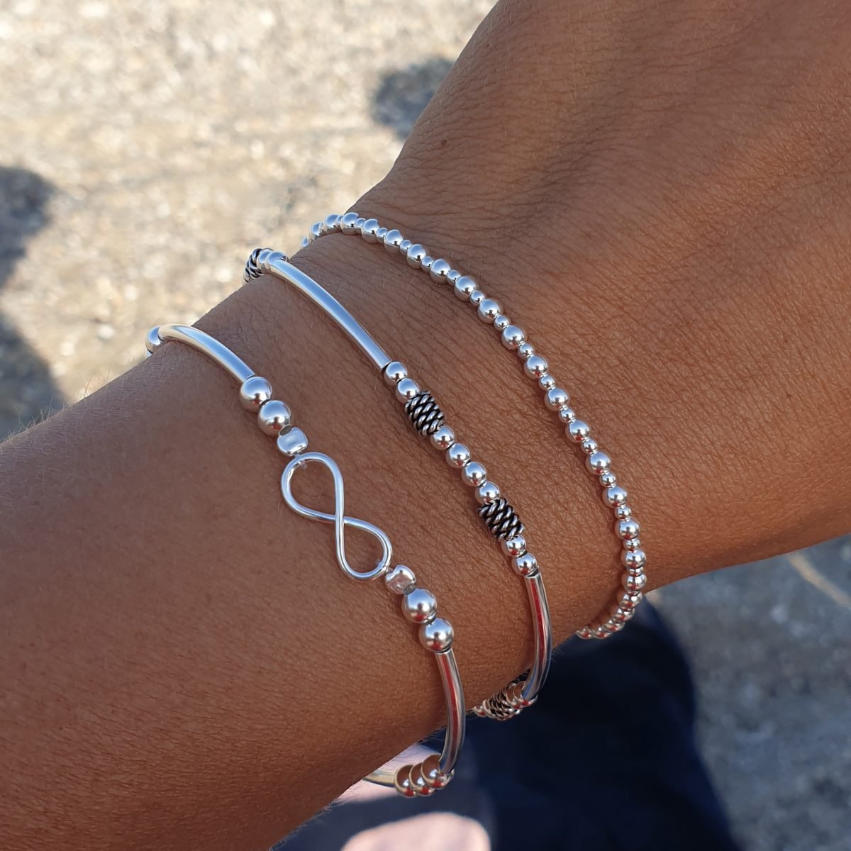 venta de pulsera con el infinito de plata de ley 925