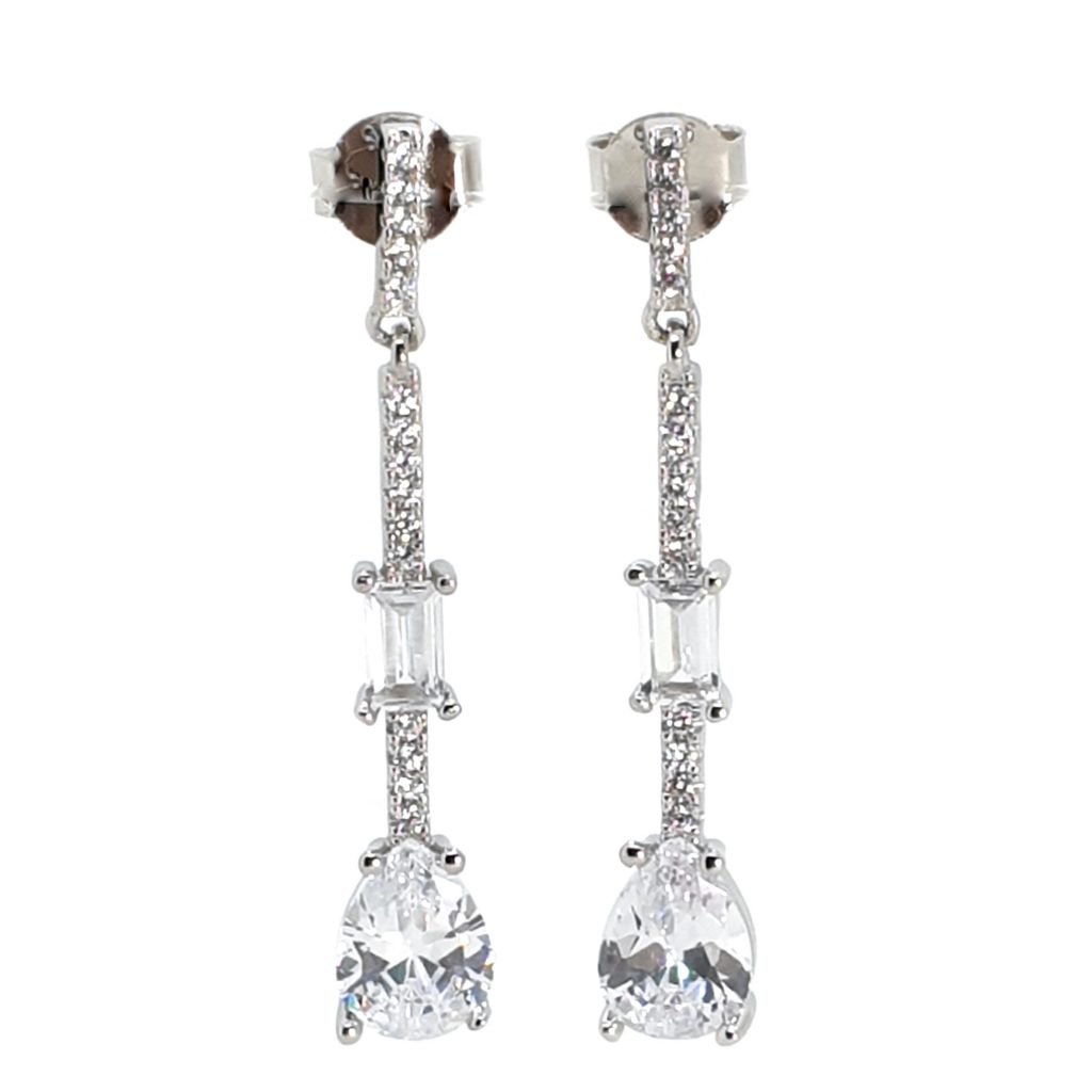 Sale of long bridal or party earring is made of 925 sterling silver