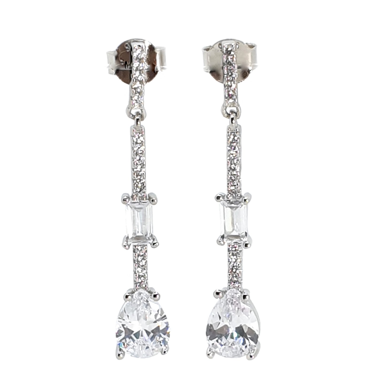 MetJakt Orecchini Donna Argento 925 A Goccia Lunghi - Eleganti Pendenti Per Ogni Occasione