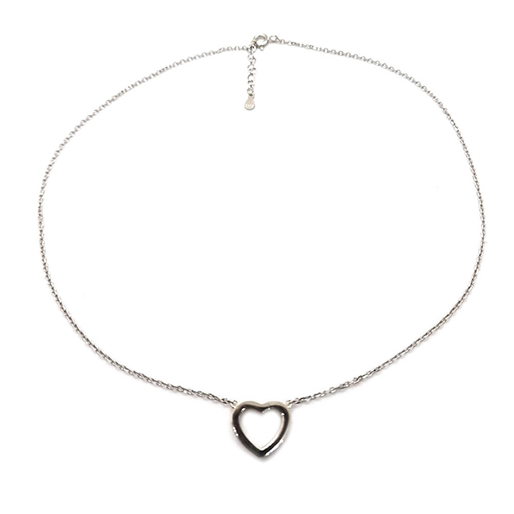 925 Sterling Silver cuore girocollo in vendita