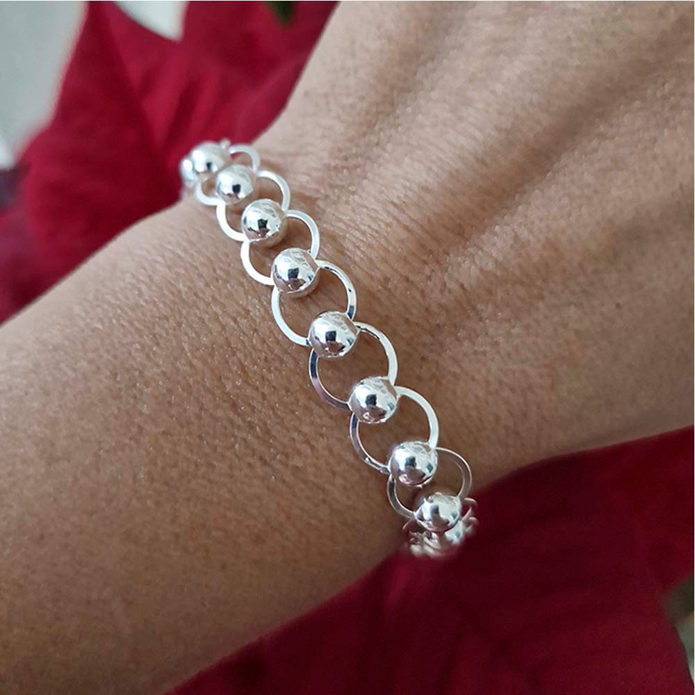 925 Sterling Silver Italian Bracelet for Sale