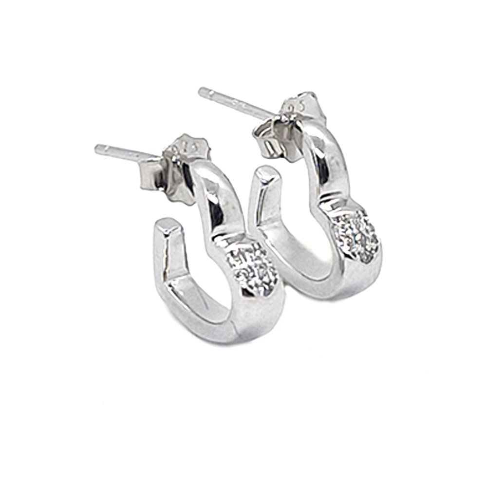 925 Sterling Silver Heart Hoop Earring for Sale