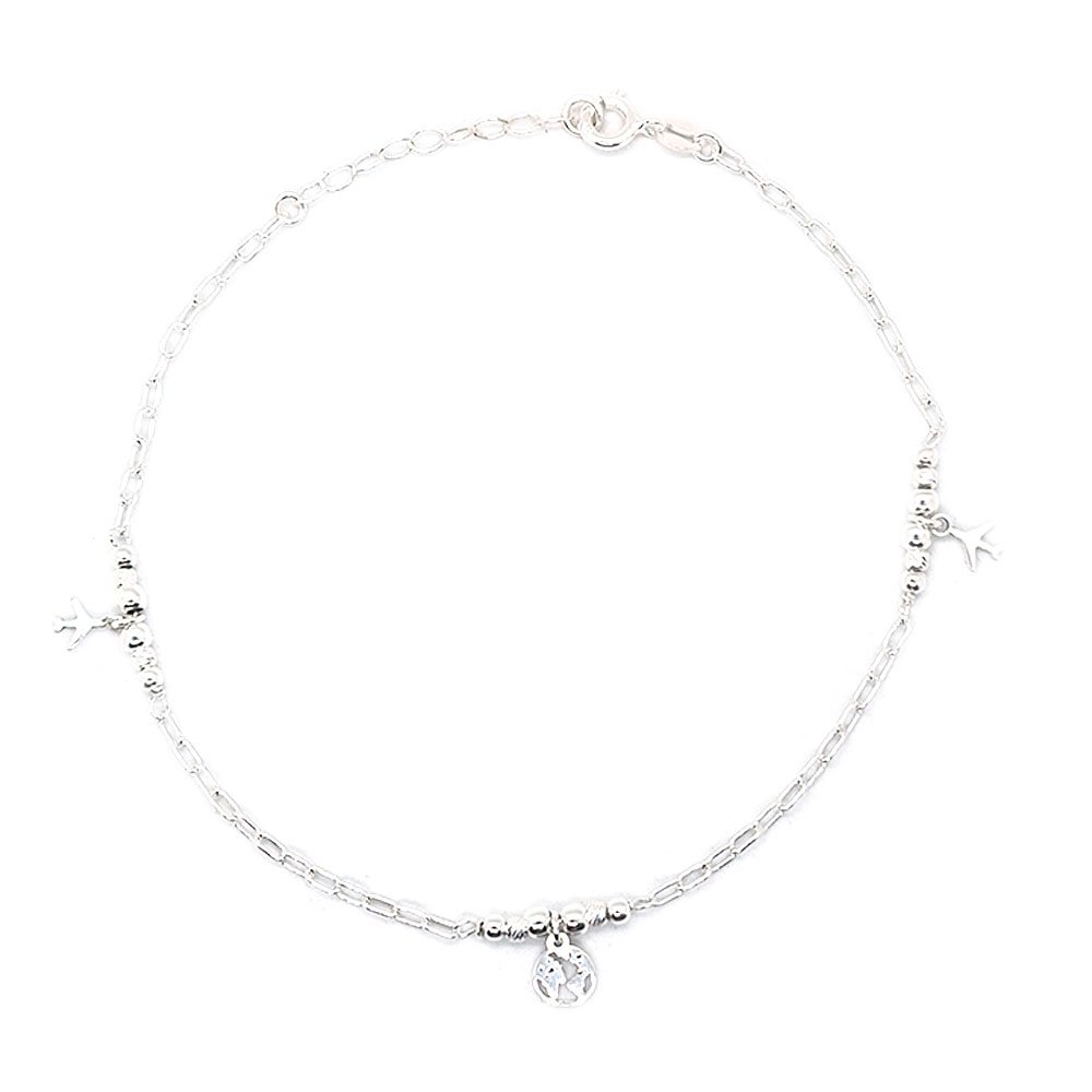 Cavigliera da viaggio in argento sterling 925 in vendita