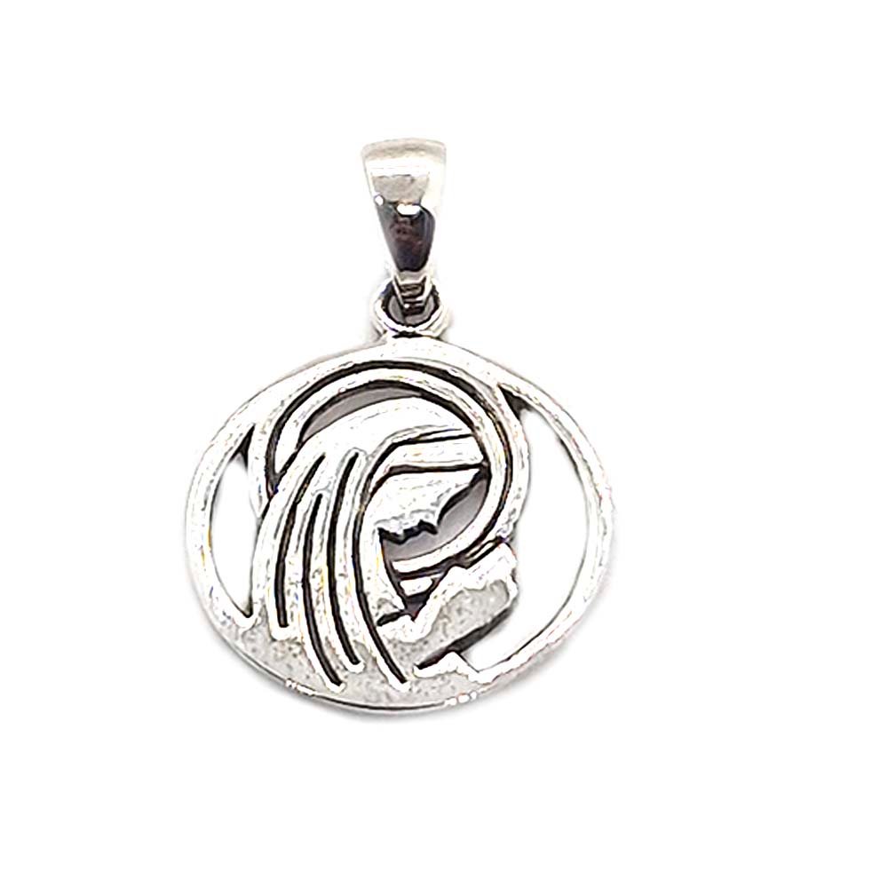 Sale Virgin Girl Medal in 925 Sterling Silver