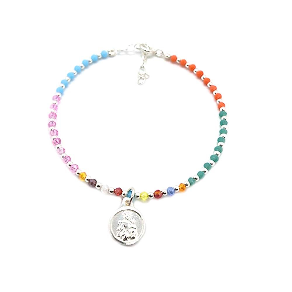 925 Sterling Silver Rainbow Mini Virgin Bracelet for Sale