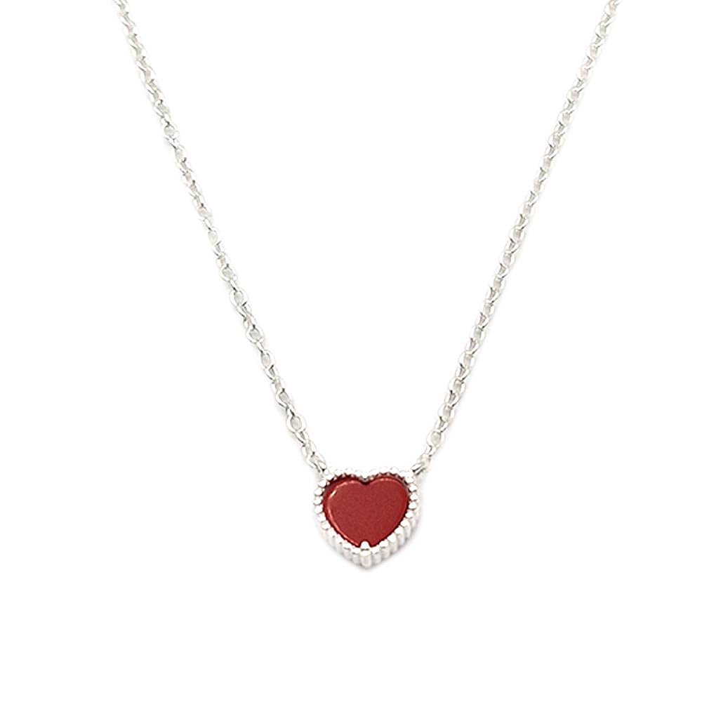 Sale of heart choker in 925 sterling silver stone