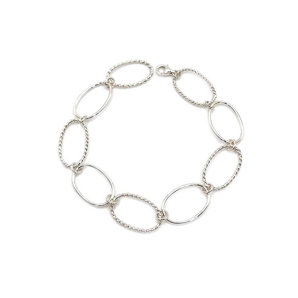 Bracciale a maglie ovali Vendita Argento 925