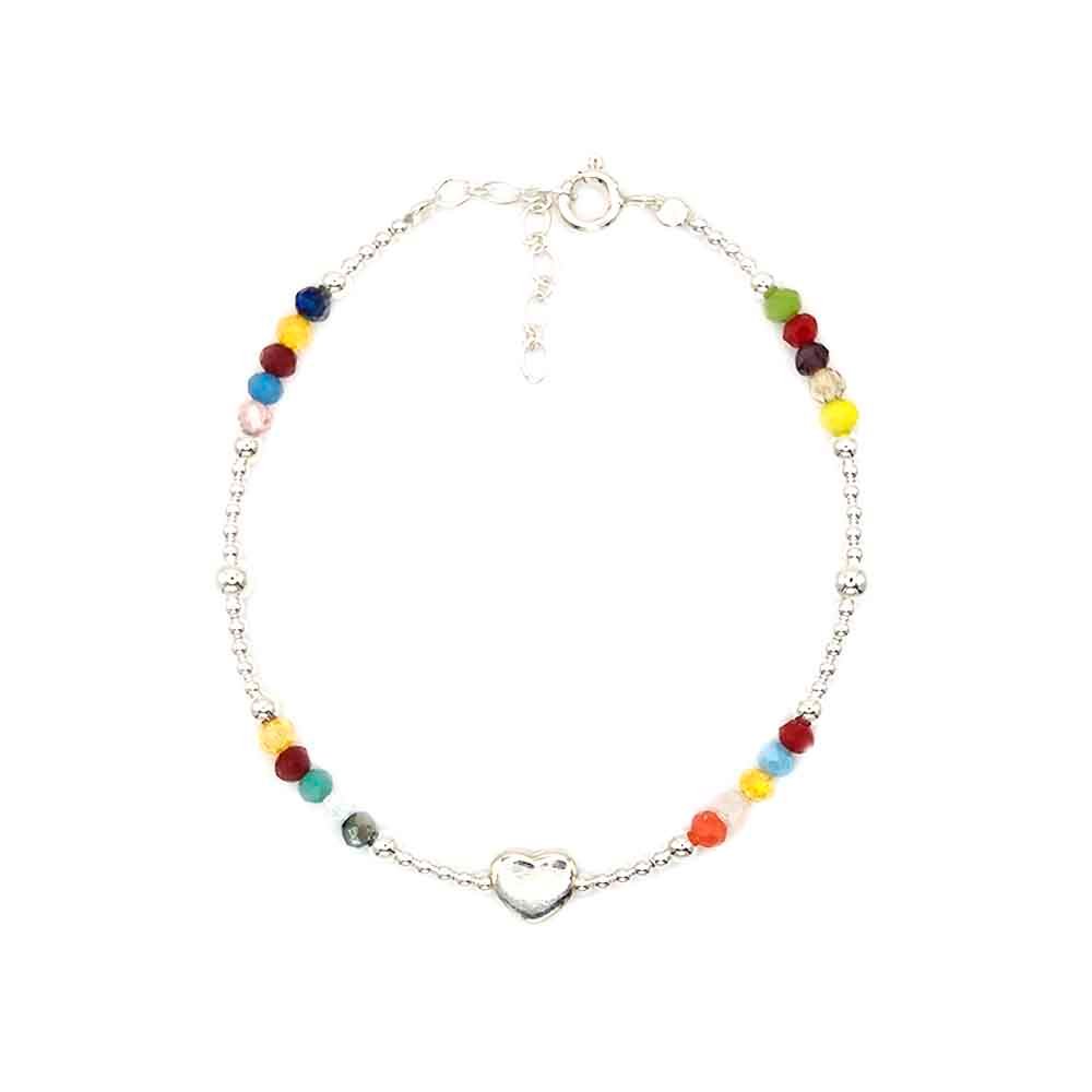 Venda de Pulseira Coração Aurora em Prata 925