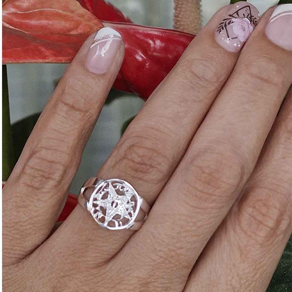 venta de anillo tetragramatón de plata 925