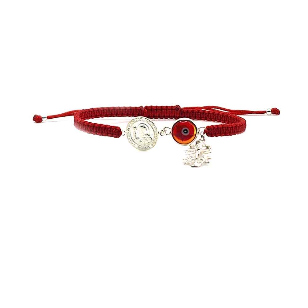 925 Silver Bracelet for Sale in Red Maramé and 925 Silver
