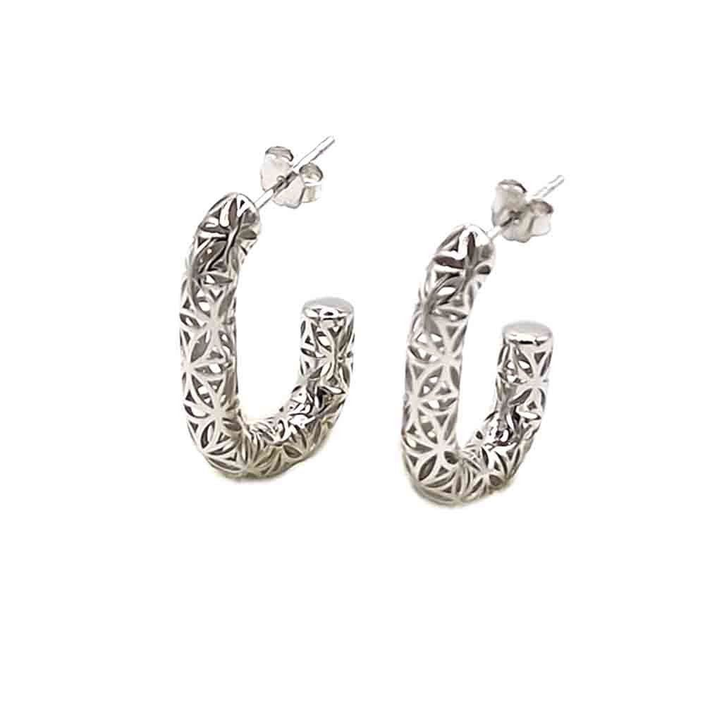 venta de pendientes aros yasmin de plata de ley 925