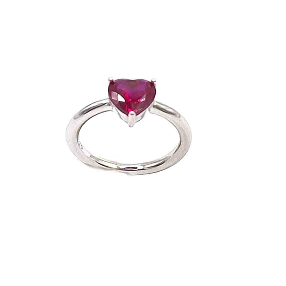 venta de anillo corazón rojo de plata 925