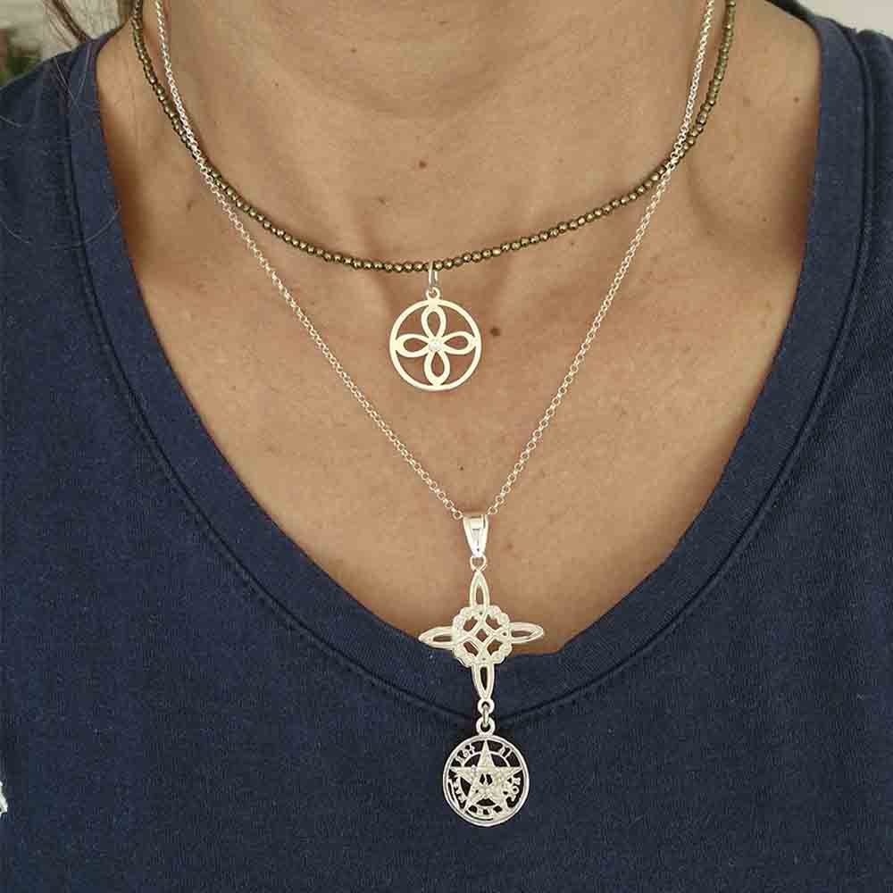 venta del collar pirita con sigilo de plata 925