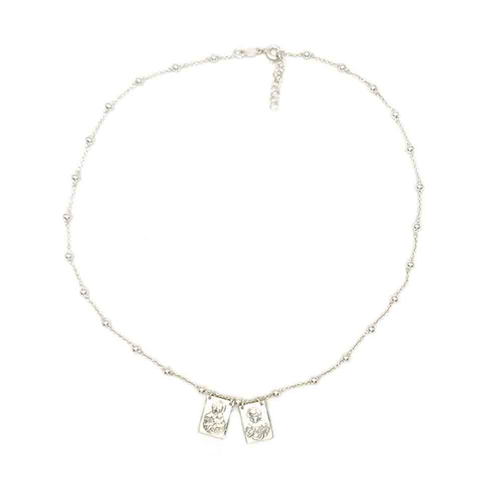 venta de collar escapulario fe eterna de plata de ley 925