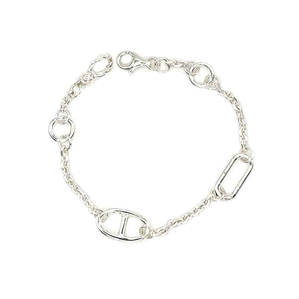 pulsera ancla de plata 925 diseño italiano