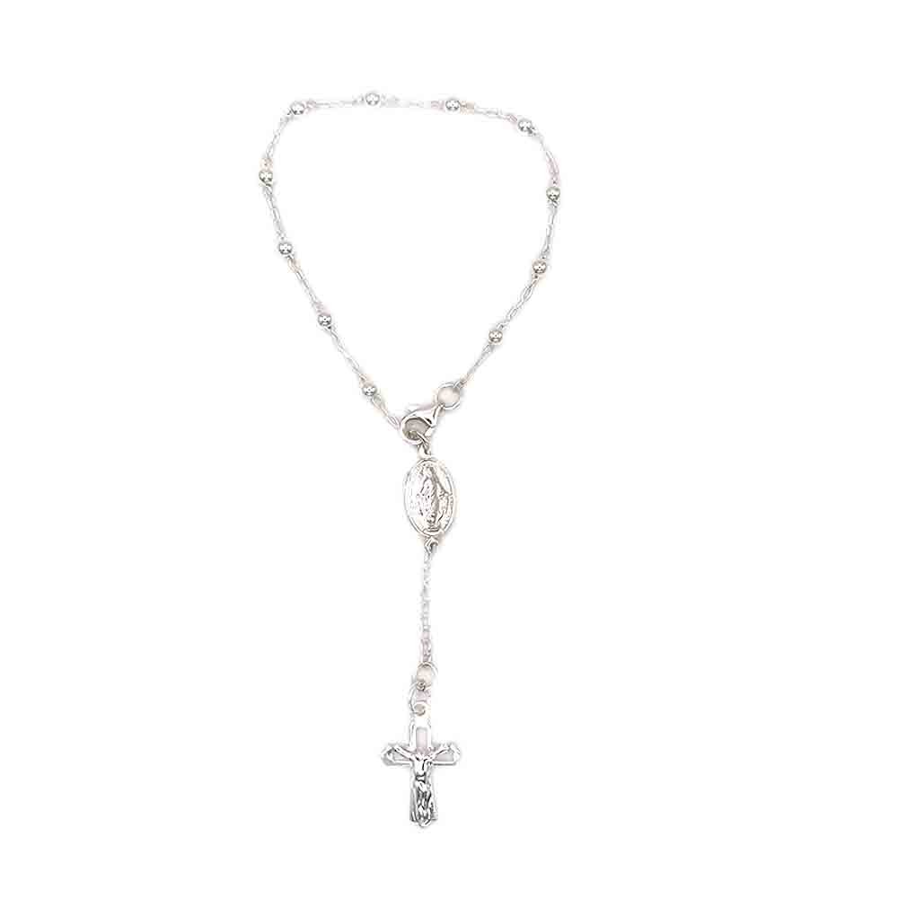 venta de pulsera rosario proteccion divina de plata 925
