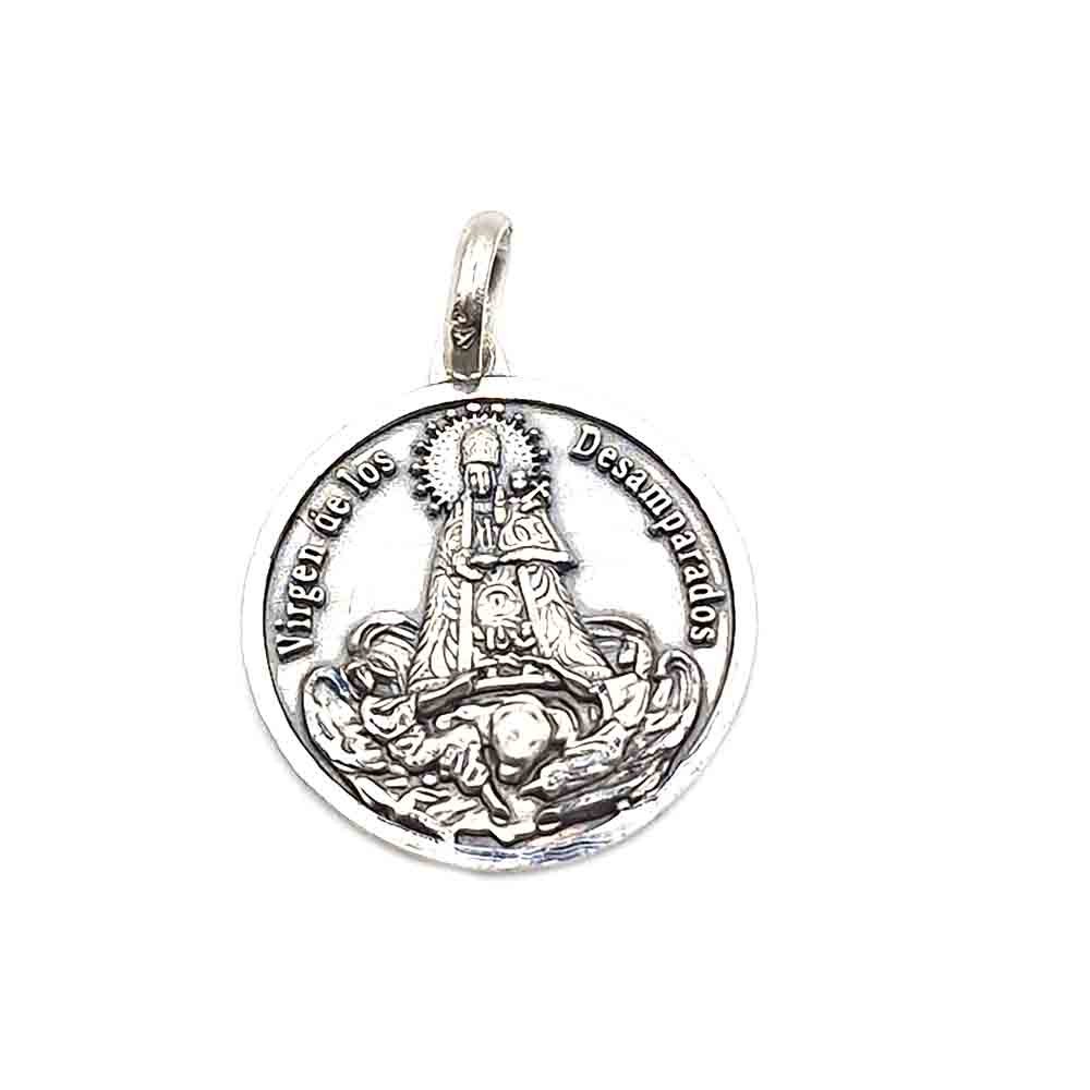 venta de medalla virgen de los desamparados de plata 925