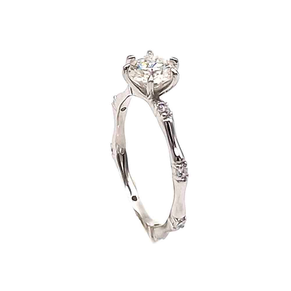 venta de anillo solitario preincesa moissanita de plata 925