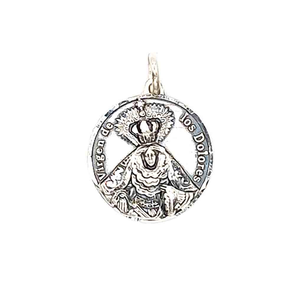 venta de la medalla virgen de los dolores en plata 925