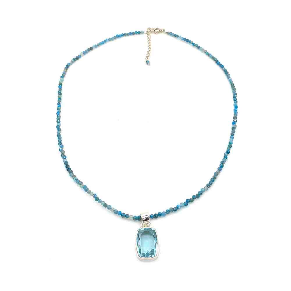 venta de colgante topacio azul en piedra natural