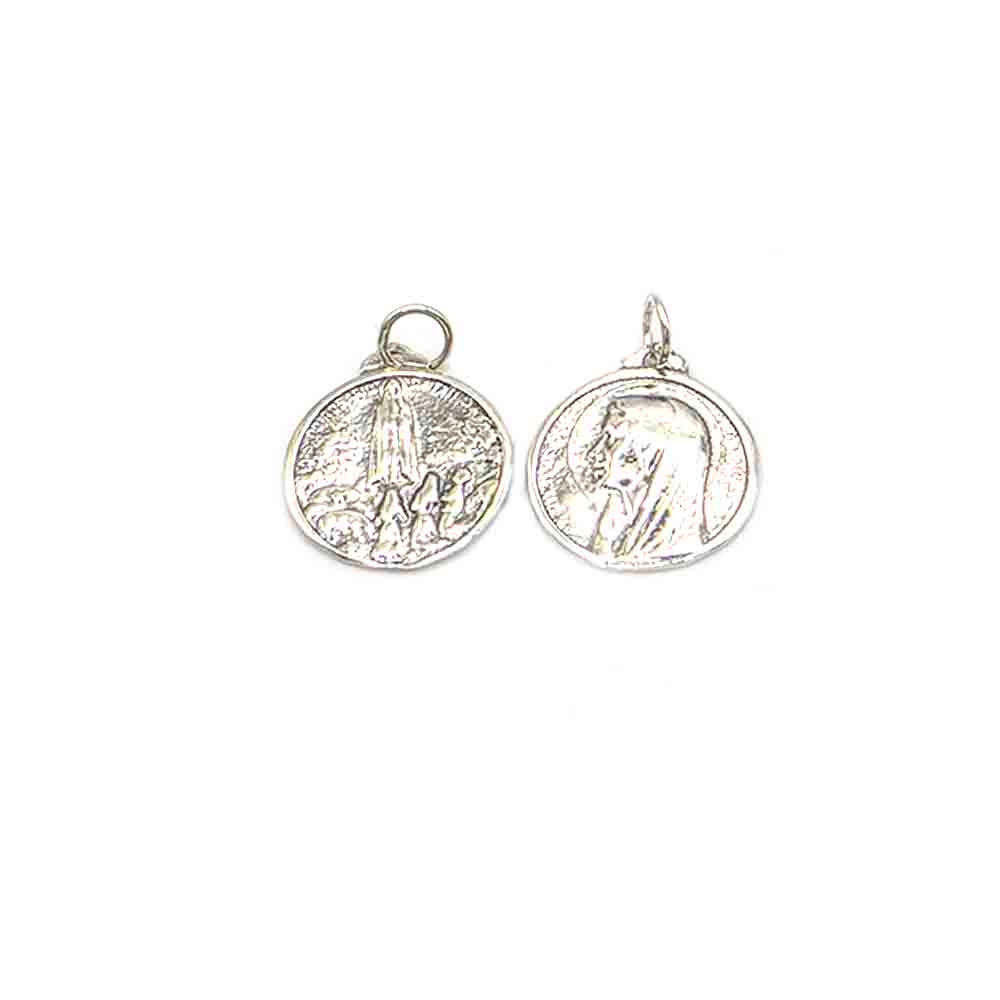 venta de medalla virgen de fatima con lospastorcitos de plata